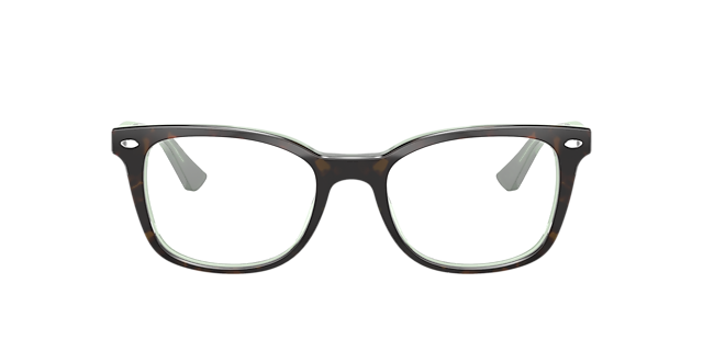 RB5285 Havana op groen AcetaatEyeglass Frames van B24, Vooraanzicht