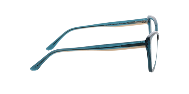 Jane Kristal mid blauw AcetaatEyeglass Frames van B24, Zijaanzicht