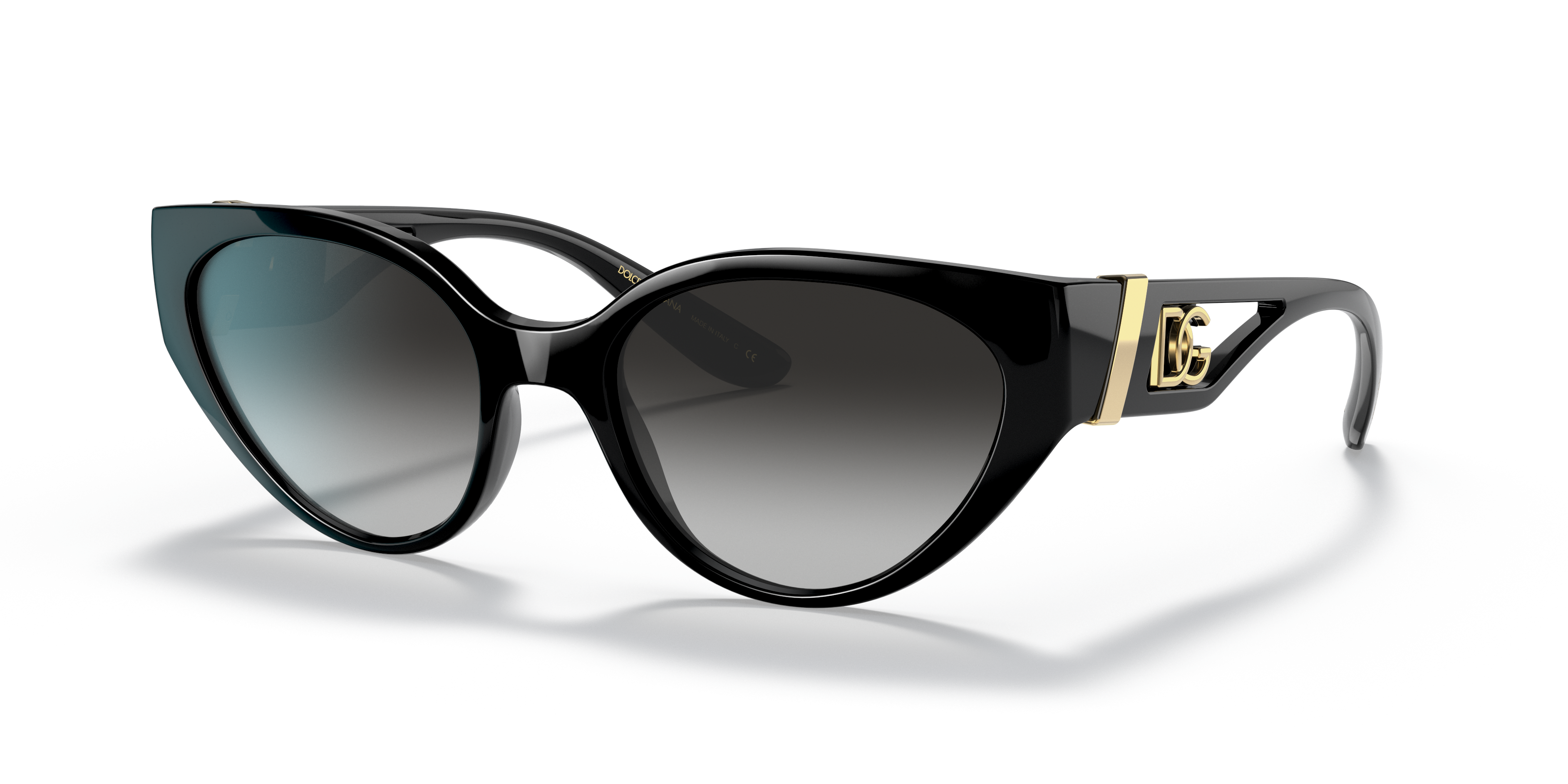 DG6146 Schwarz KunststoffSunglass Frames von B24, Dreiviertelansicht