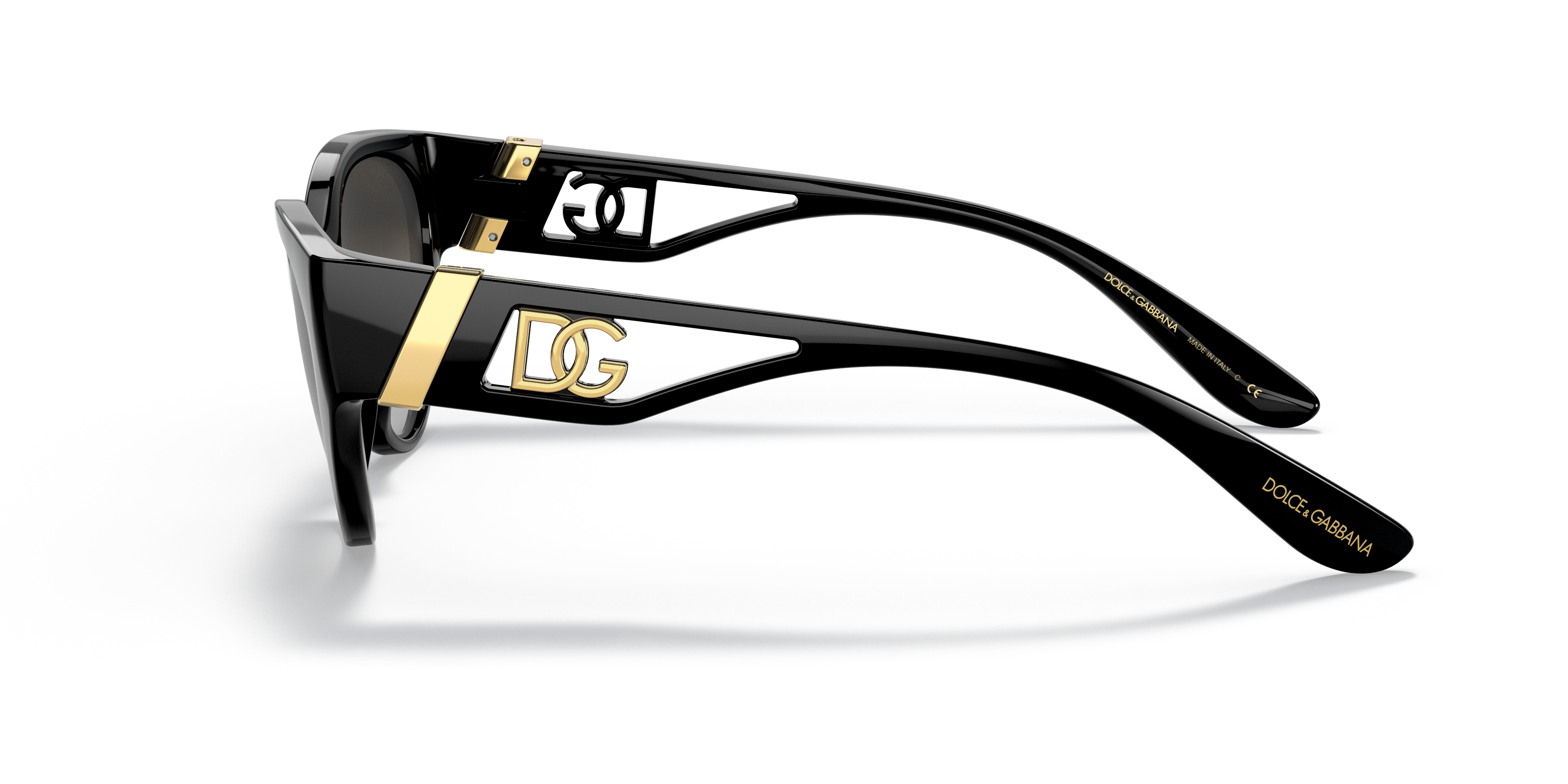 DG6146 Schwarz KunststoffSunglass Frames von B24, Seitenansicht