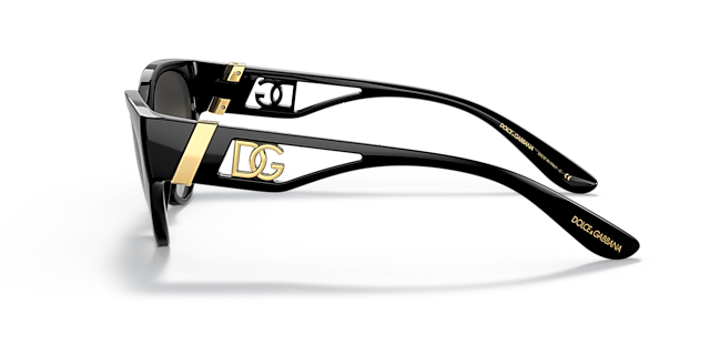 DG6146 Zwart KunststofSunglass Frames van B24, Zijaanzicht