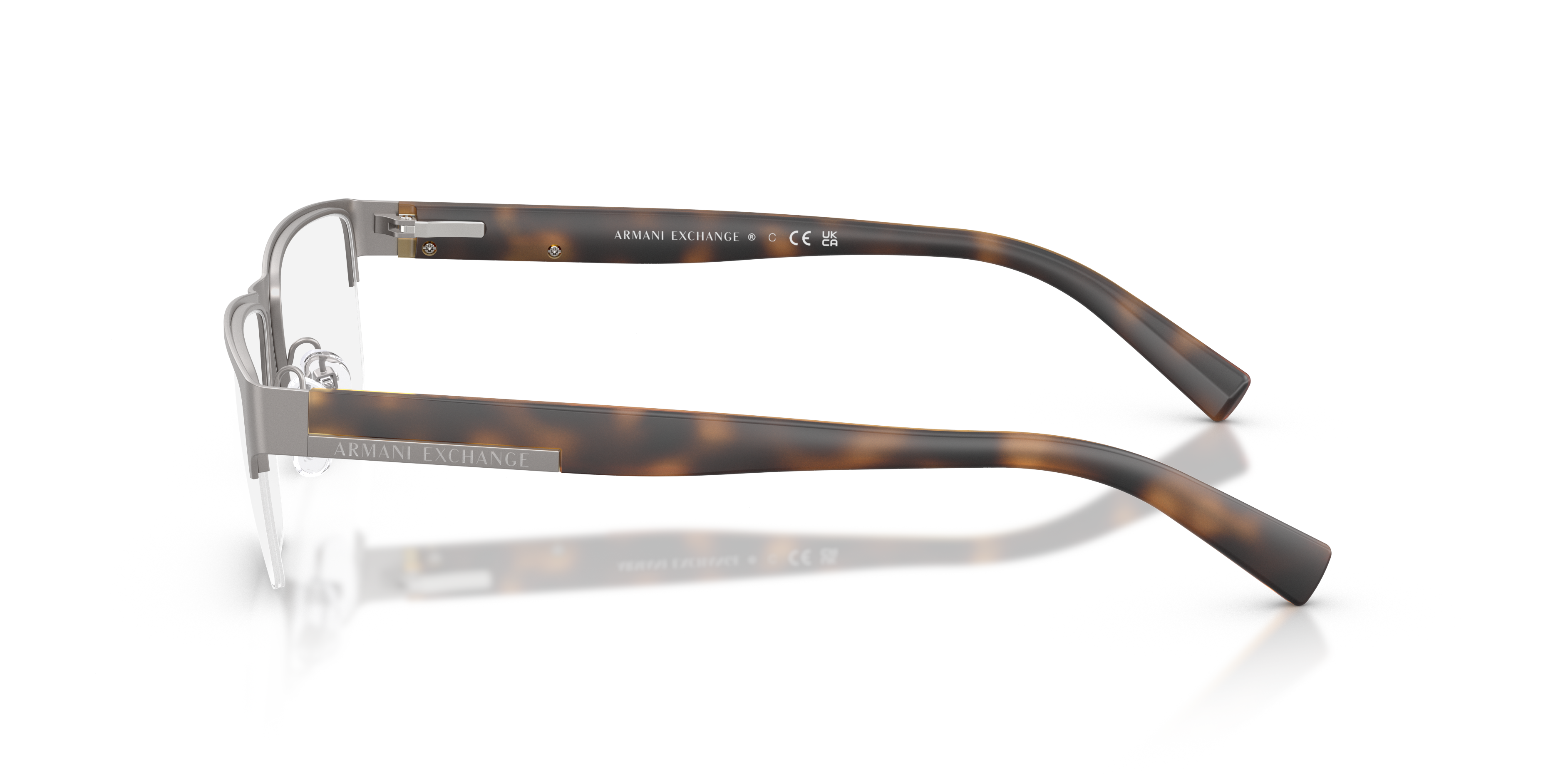 AX1018 Staalgrijs MetaalEyeglass Frames van B24, Zijaanzicht