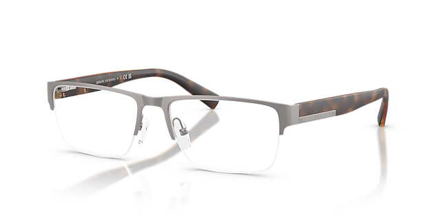 AX1018 Staalgrijs MetaalEyeglass Frames van B24, Hoekweergave