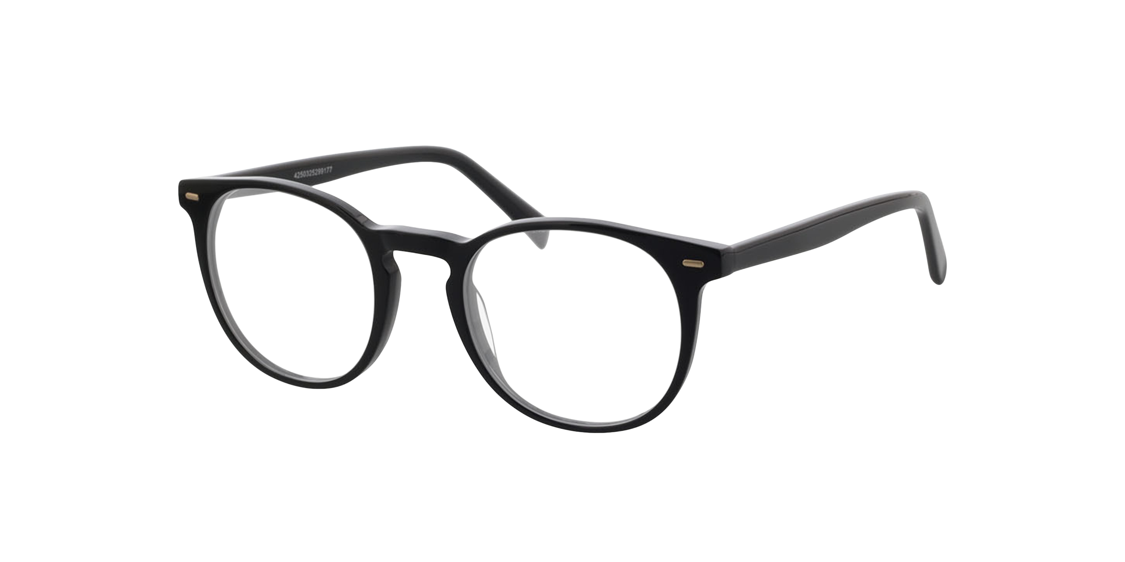 Fargo Schwarz AcetatEyeglass Frames von B24, Dreiviertelansicht