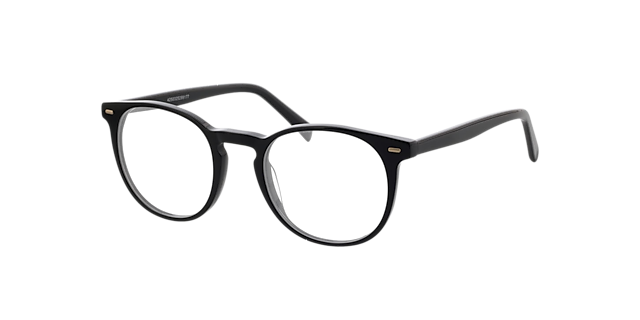 Fargo Zwart AcetaatEyeglass Frames van B24, Hoekweergave