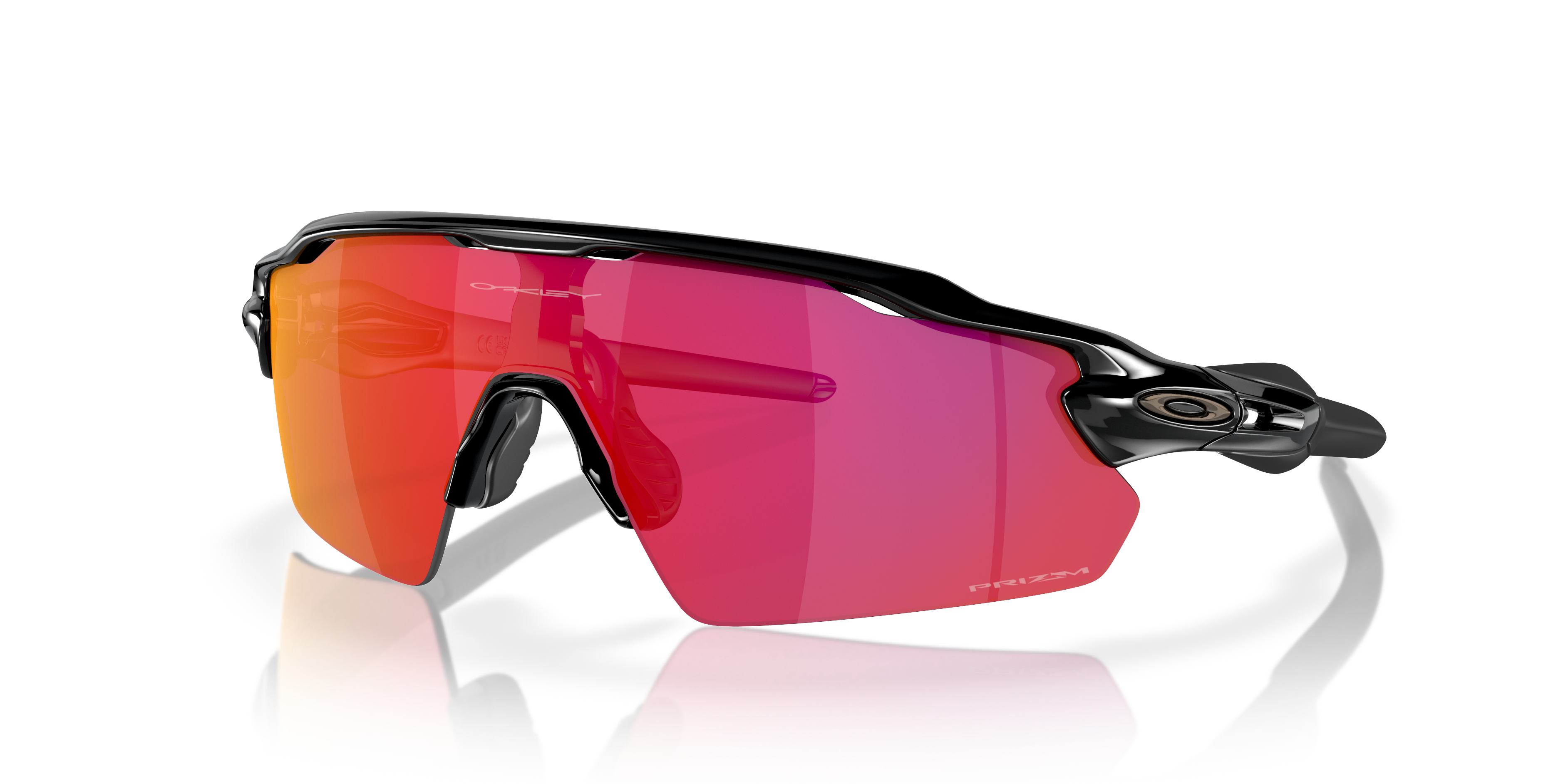 Radar® EV Pitch® Team Colors Schwarz glänzend KunststoffSunglass Frames von B24, Dreiviertelansicht