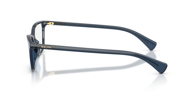 RA7187U Blue Trasparent AcetaatEyeglass Frames van B24, Zijaanzicht