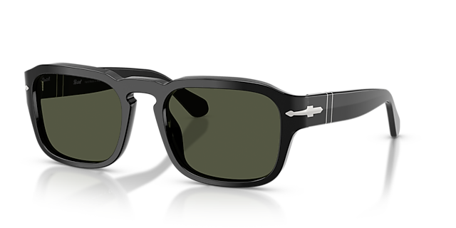PO3386S Schwarz AcetatSunglass Frames von B24, Dreiviertelansicht