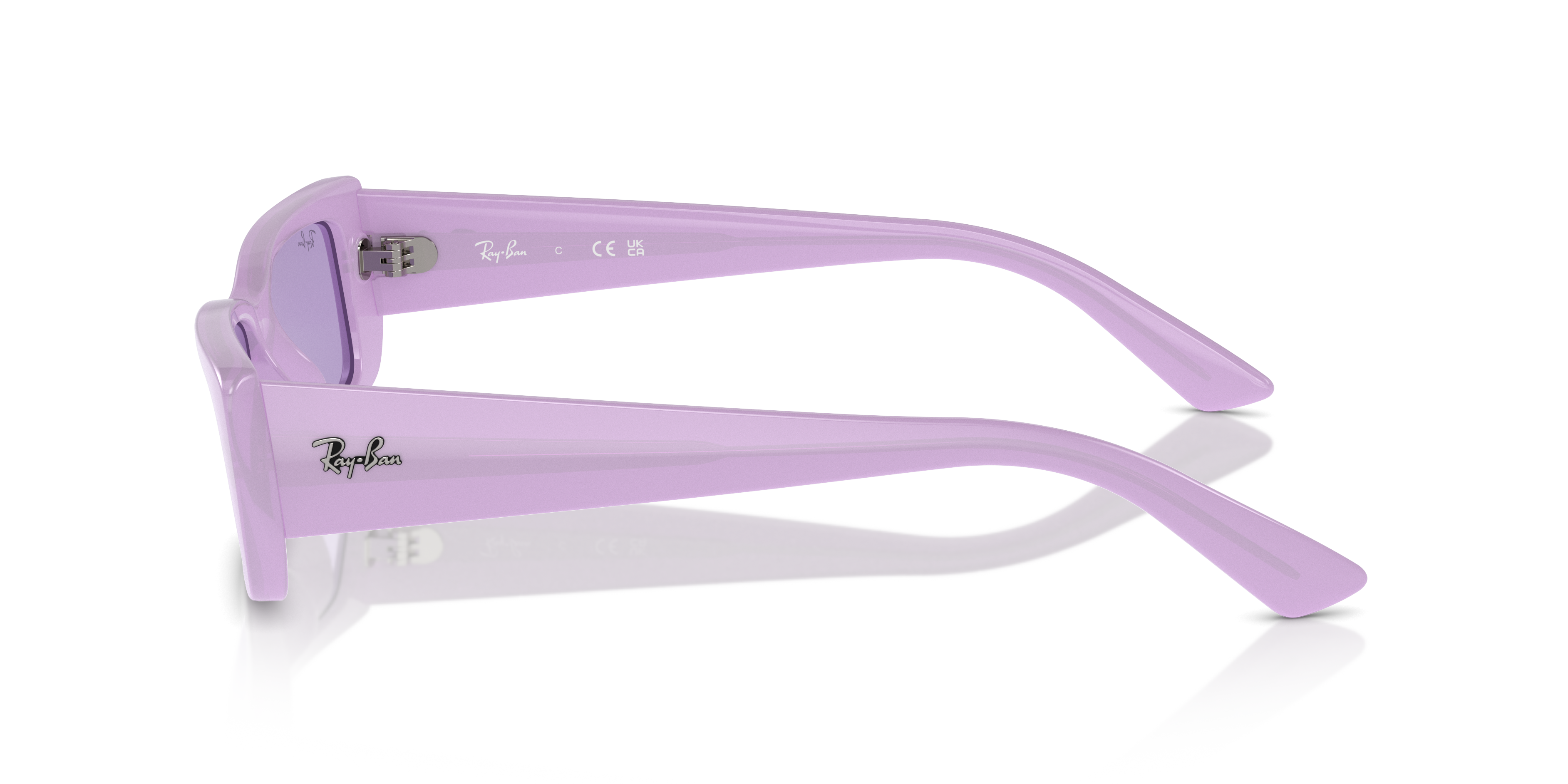 RB4425 Lila KunststofSunglass Frames van B24, Zijaanzicht