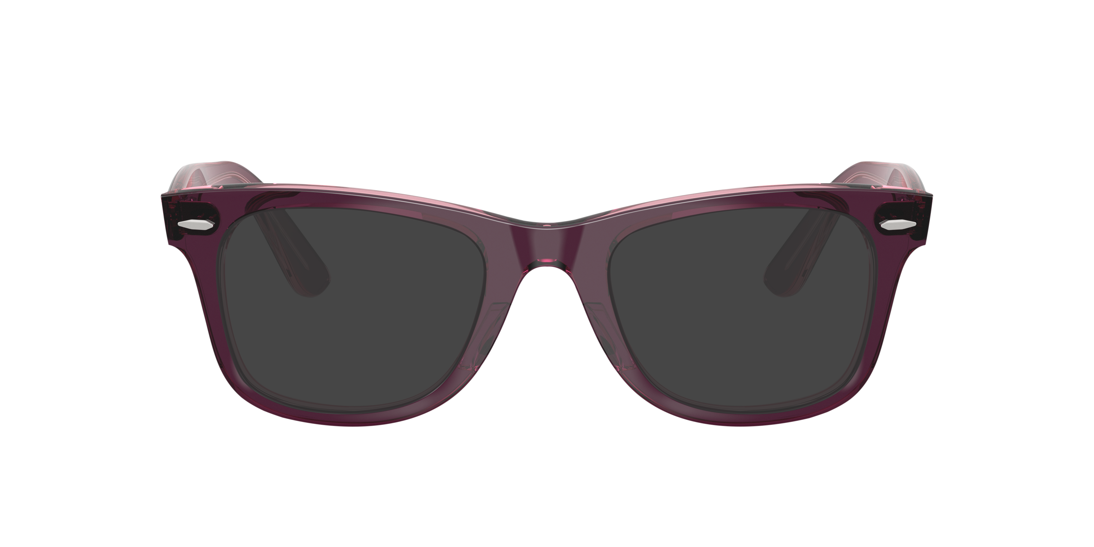 RB4340V Violet On Transparent Pink KunststofEyeglass Frames van B24, met getinte lenzen