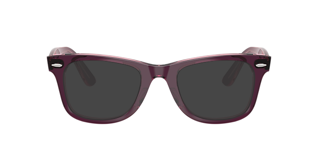 RB4340V Violet On Transparent Pink KunststofEyeglass Frames van B24, met getinte lenzen