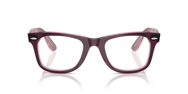 RB4340V Violet On Transparent Pink KunststofEyeglass Frames van B24, Vooraanzicht