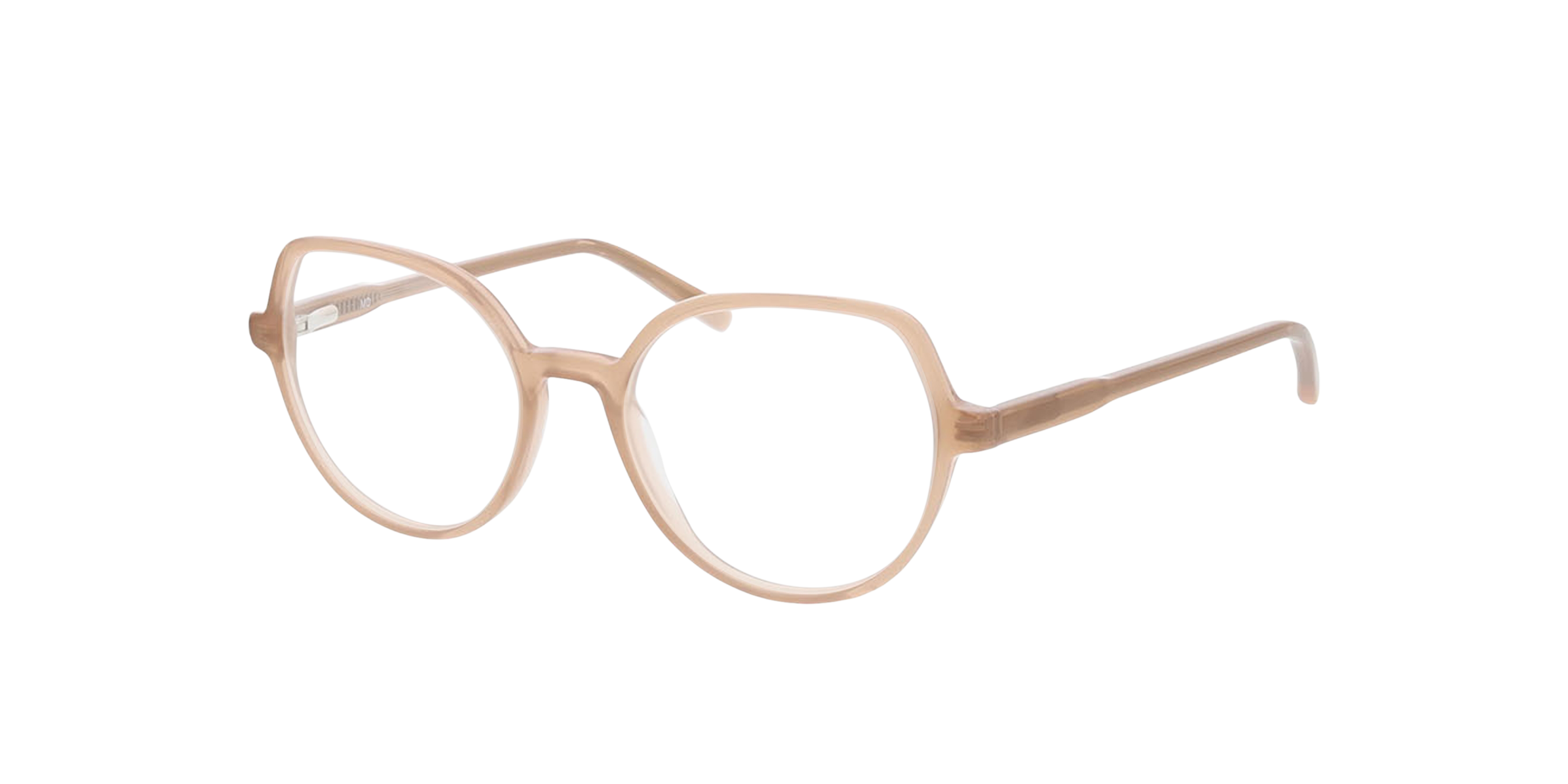 Elena Kristal beige AcetaatEyeglass Frames van B24, Hoekweergave