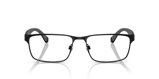 EA1105 Matzwart MetaalEyeglass Frames van B24, Vooraanzicht