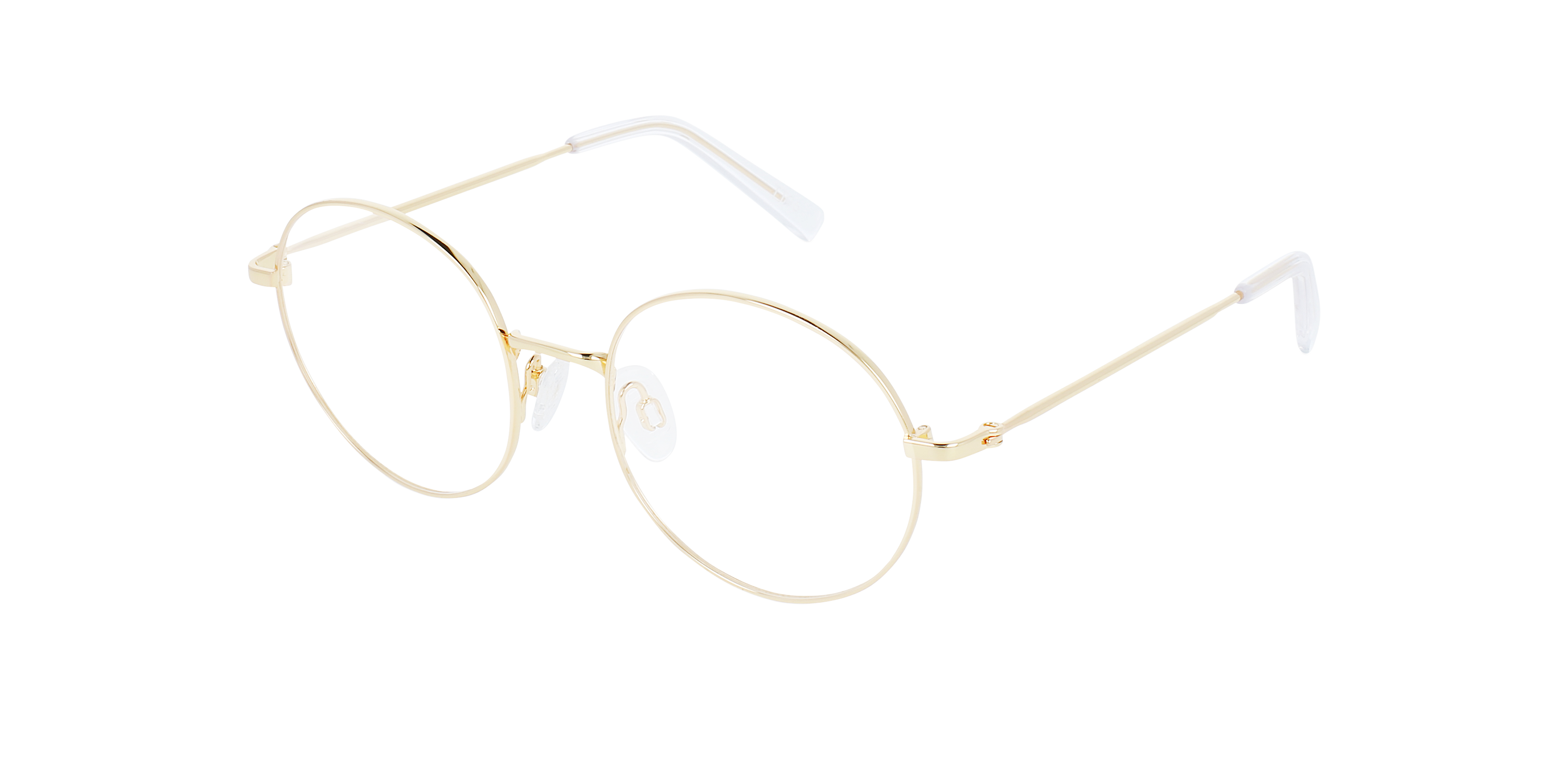 Hampton CT Light Gold Titanium TitanEyeglass Frames von B24, Dreiviertelansicht