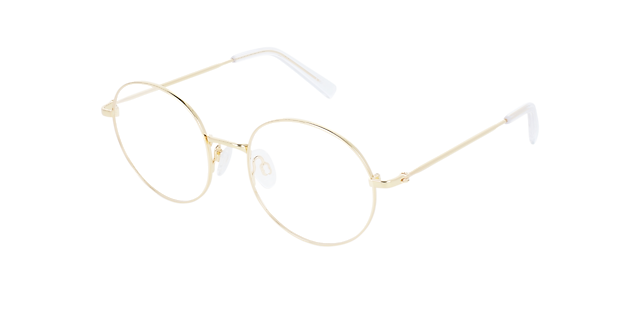Hampton CT Light Gold Titanium TitanEyeglass Frames von B24, Dreiviertelansicht