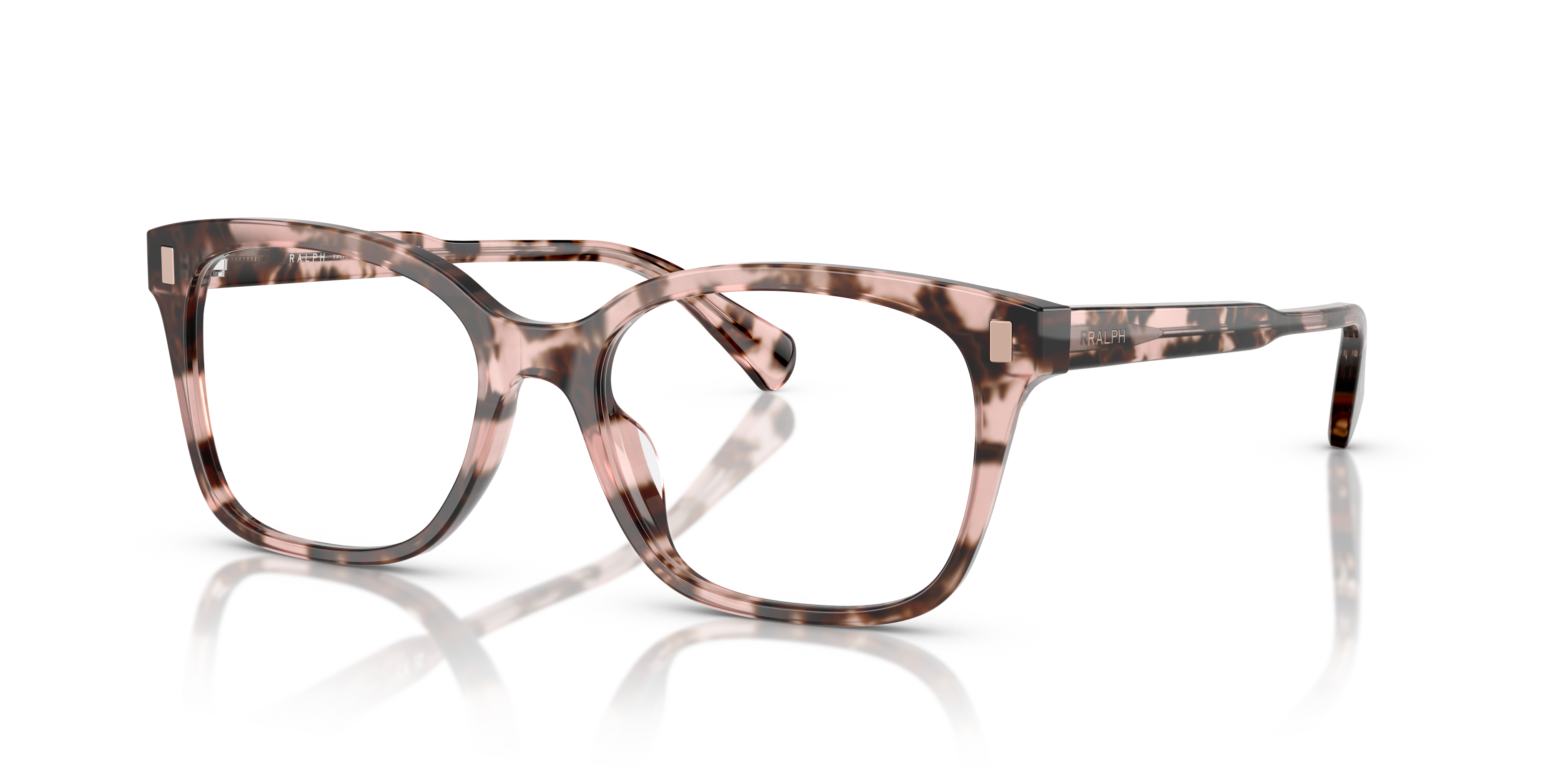 RA7174U Shiny Rose Havana AcetatEyeglass Frames von B24, Dreiviertelansicht