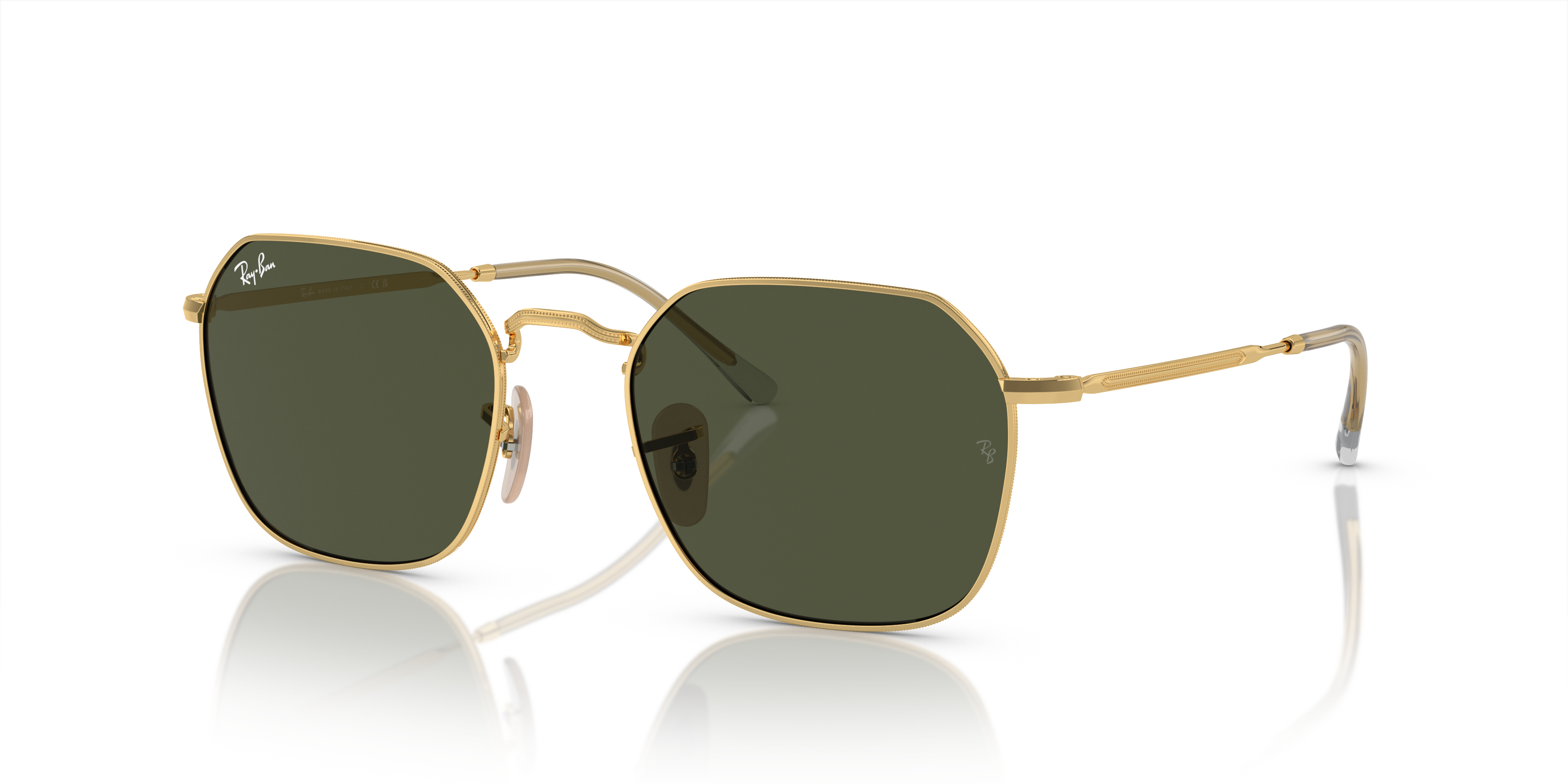 RB3694 Arista Gold MetallSunglass Frames von B24, Dreiviertelansicht