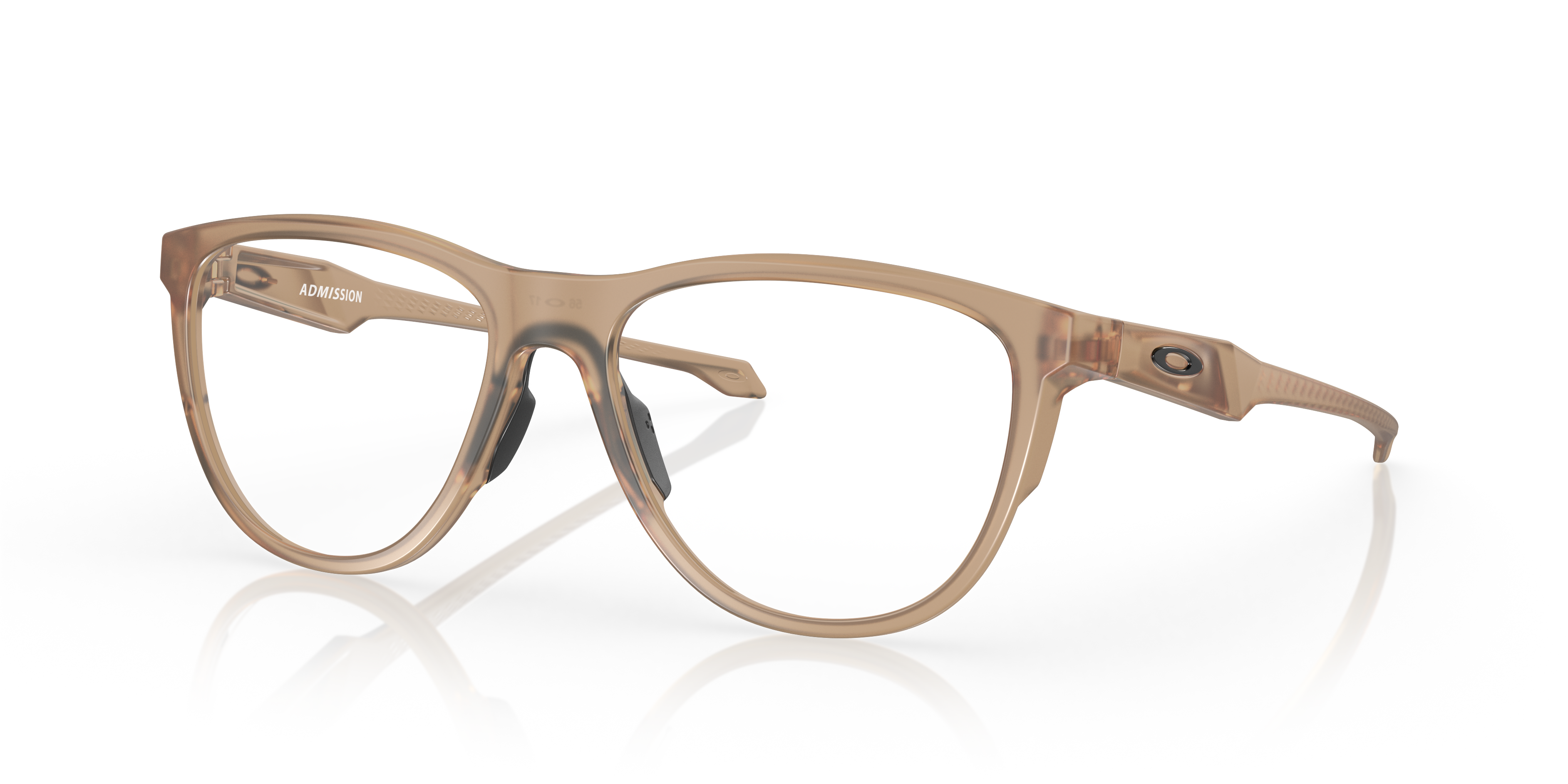 ADMISSION Mat Sepia KunststofEyeglass Frames van B24, Hoekweergave