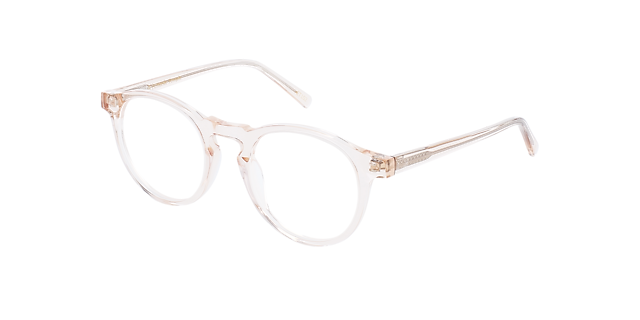 Sam Crystal Peach AcetatSunglass Frames von B24, Dreiviertelansicht