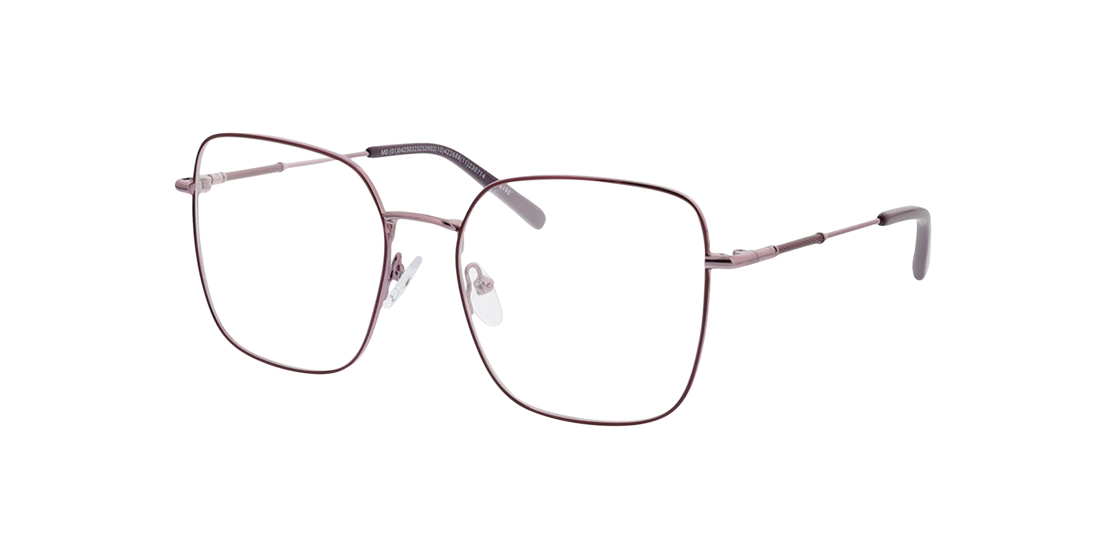 Tribeca Paars  &  donkerpaars MetaalEyeglass Frames van B24, Hoekweergave