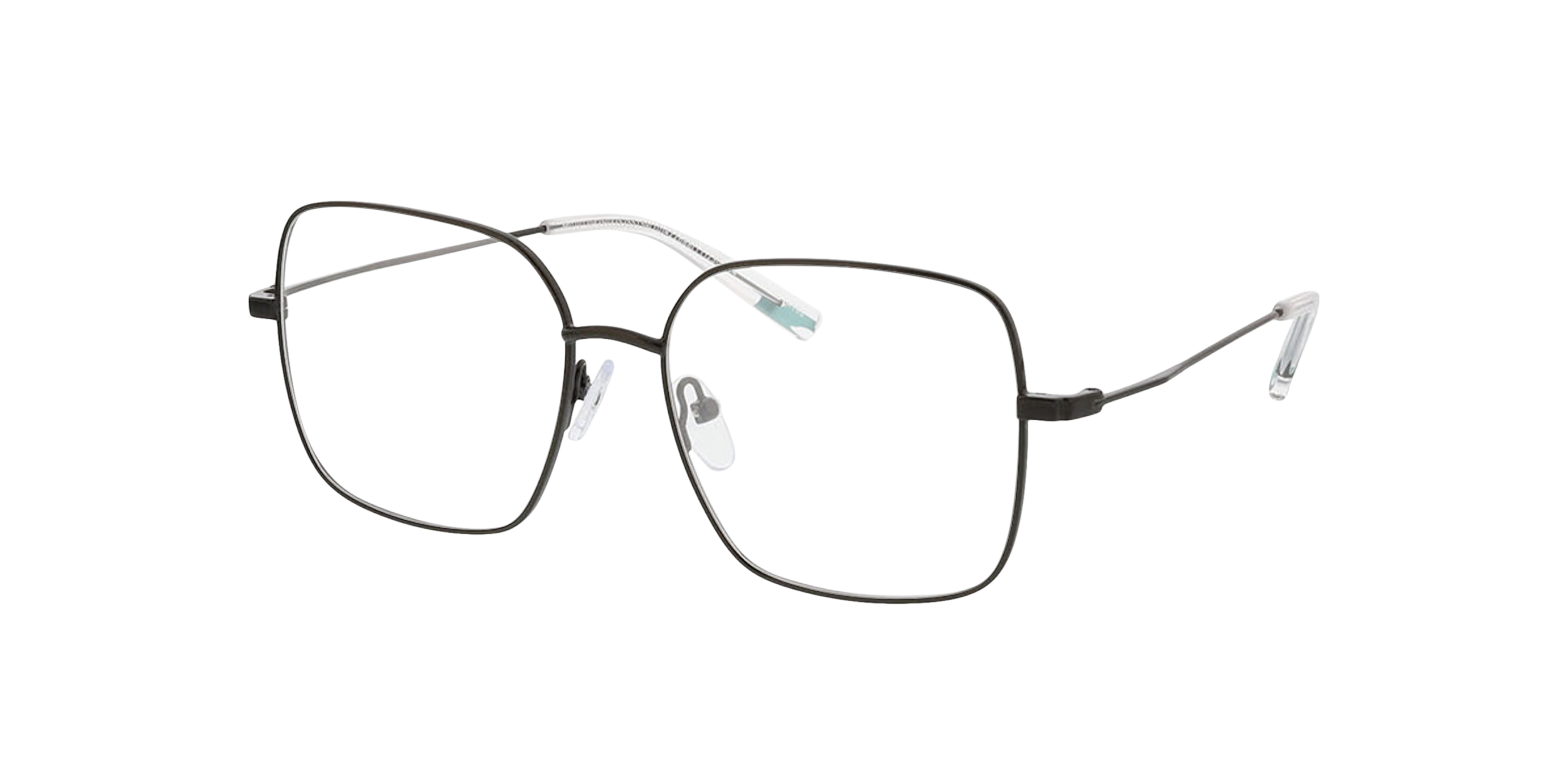 Carrie Perlschwarz MetallEyeglass Frames von B24, Dreiviertelansicht