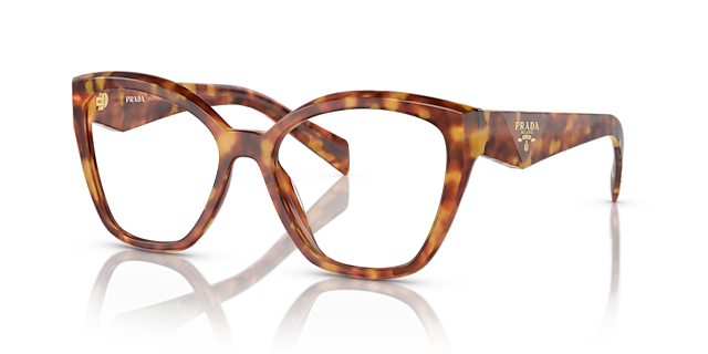 PR 20ZV Baun & Havana AcetatEyeglass Frames von B24, Dreiviertelansicht