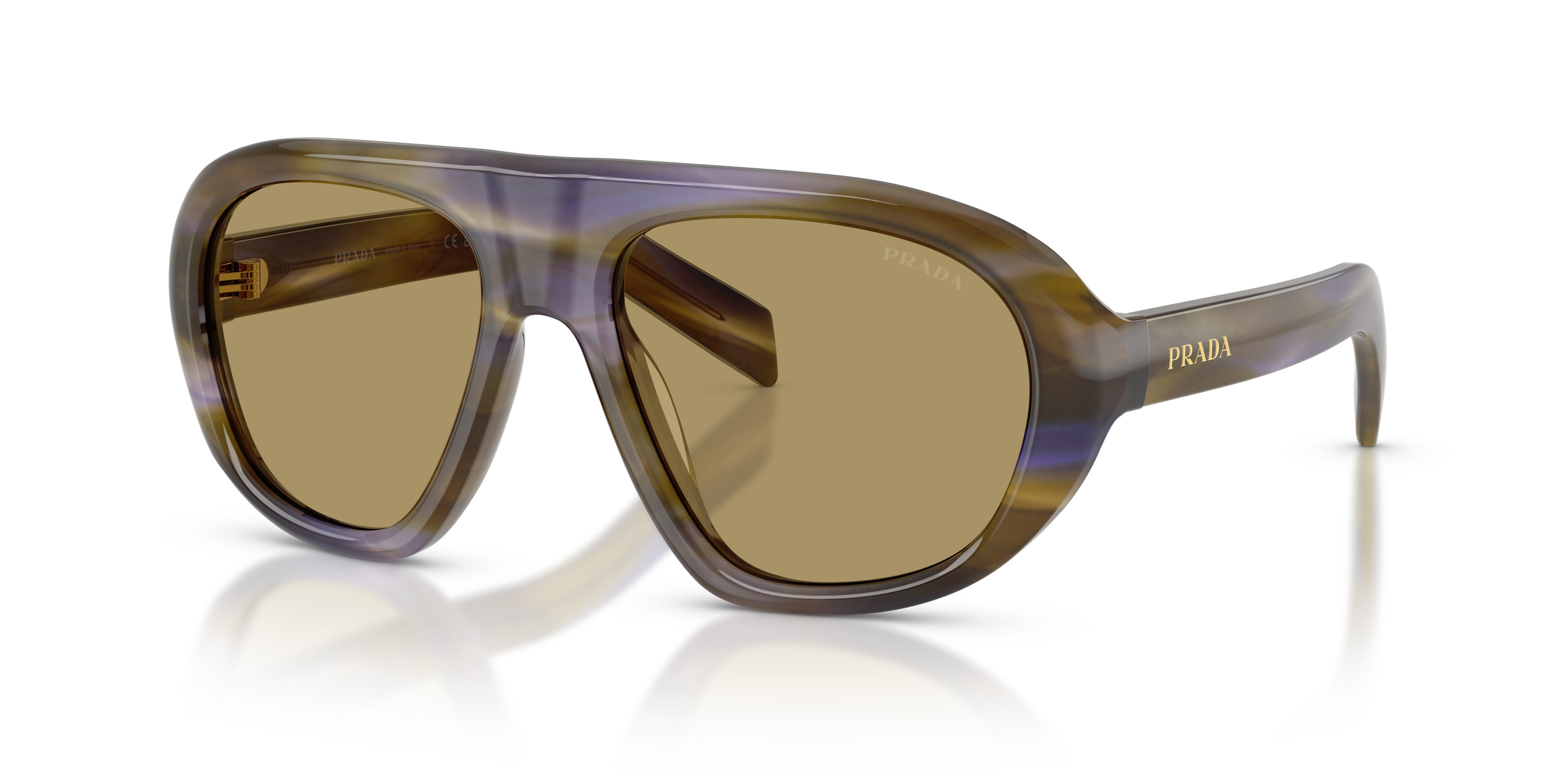 PR C05S Striped Laguna AcetatSunglass Frames von B24, Dreiviertelansicht