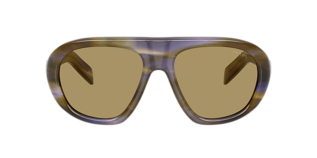 PR C05S Striped Laguna AcetatSunglass Frames von B24, mit getönten Gläsern