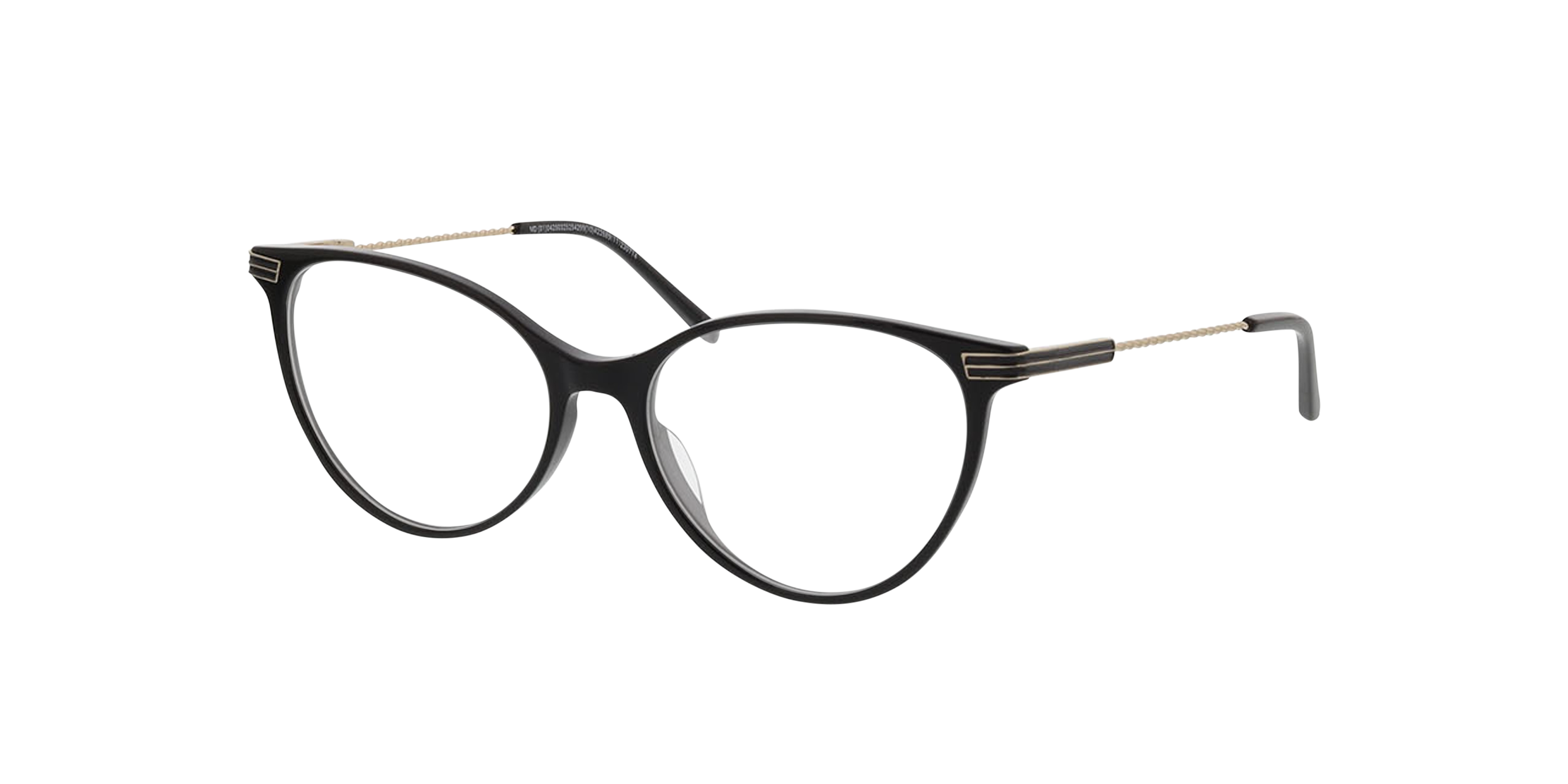 Leona Zwart AcetaatEyeglass Frames van B24, Hoekweergave