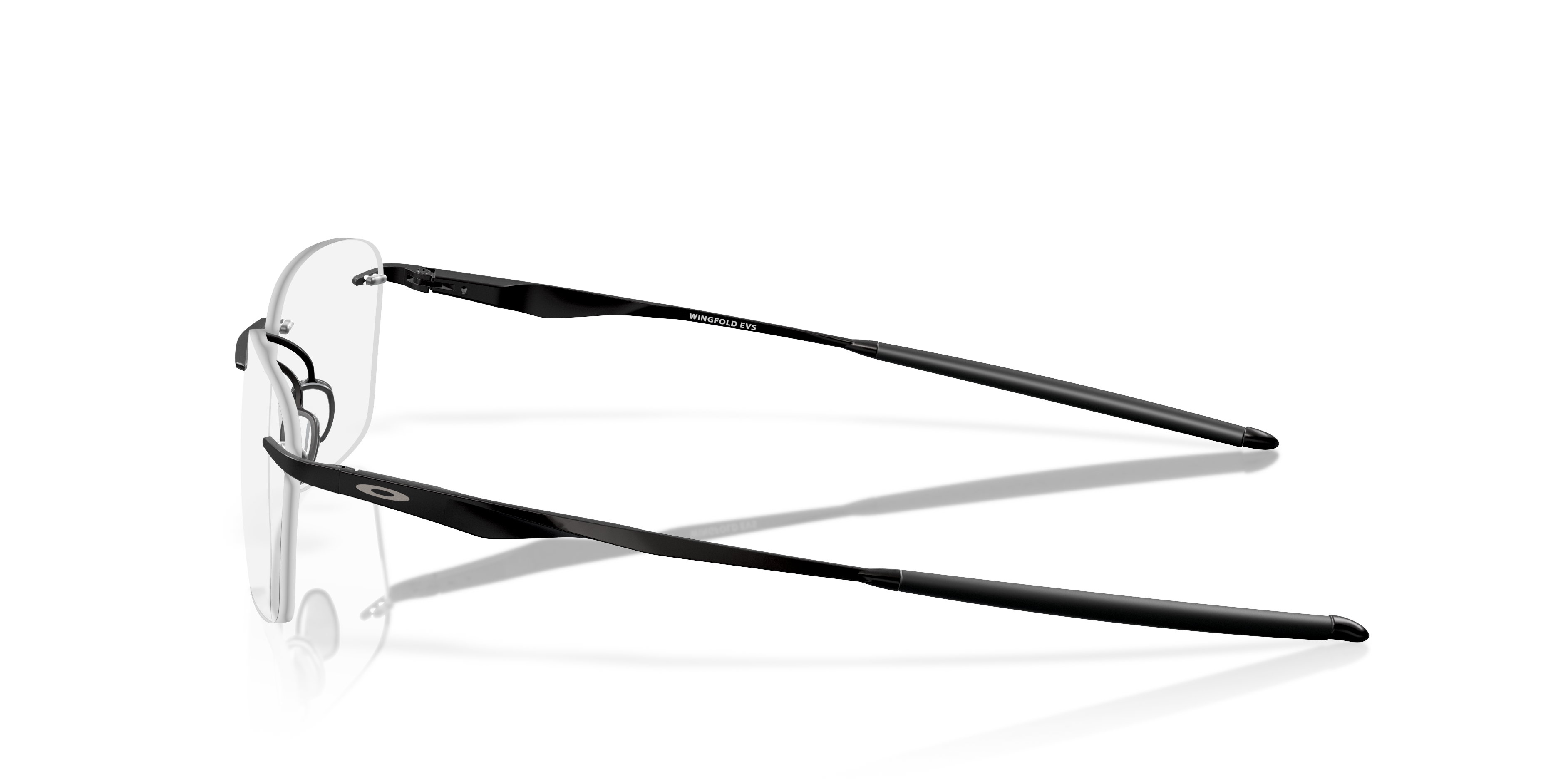 Wingfold™ EVS Schwarz satiniert TitanEyeglass Frames von B24, Seitenansicht