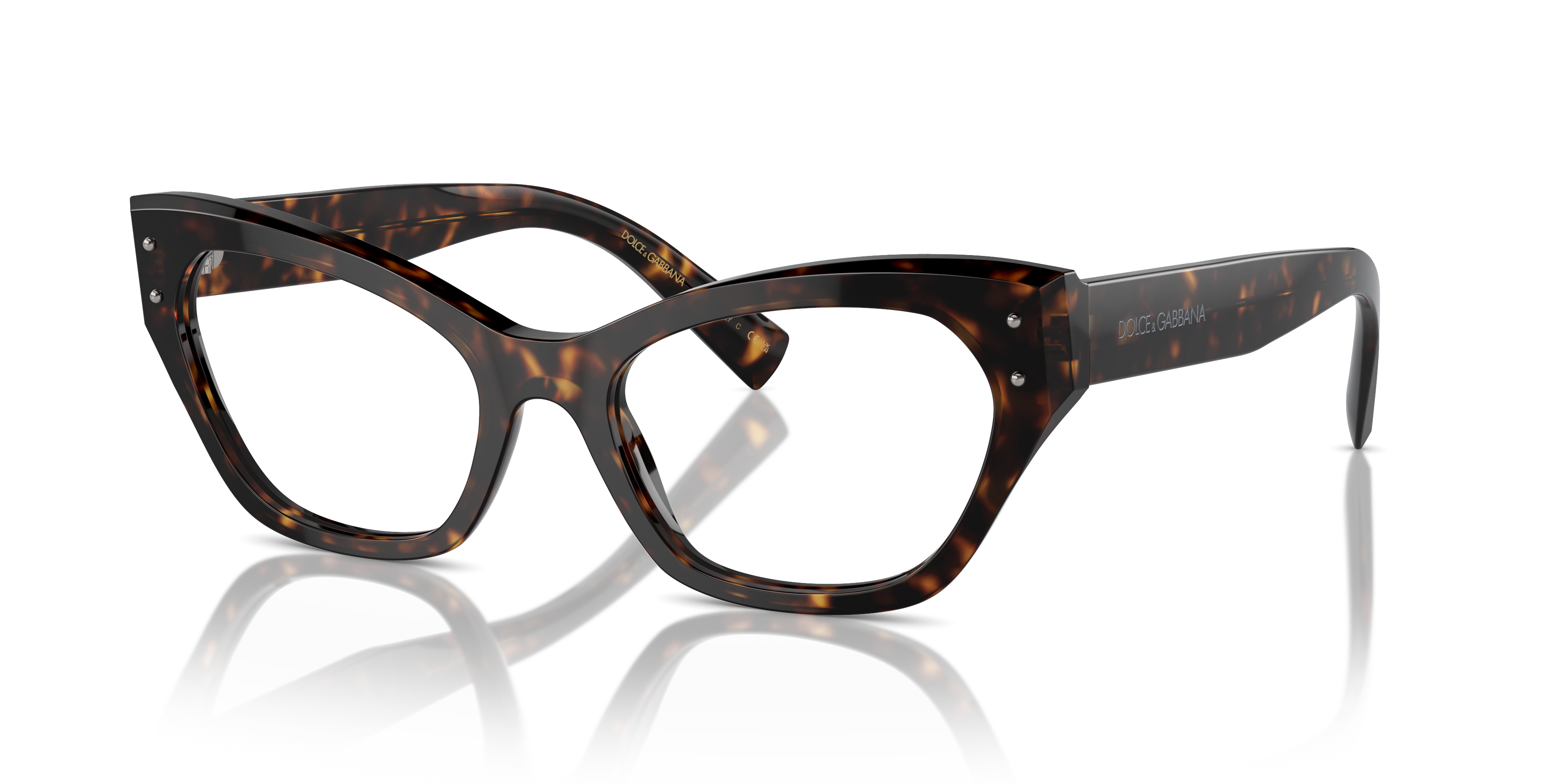 DG3385 Havana AcetaatEyeglass Frames van B24, Hoekweergave