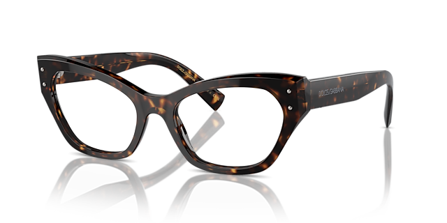 DG3385 Havana AcetaatEyeglass Frames van B24, Hoekweergave