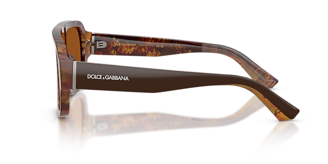 DG4516 Top Brown & Pearl Gold & Brown AcetaatSunglass Frames van B24, Zijaanzicht