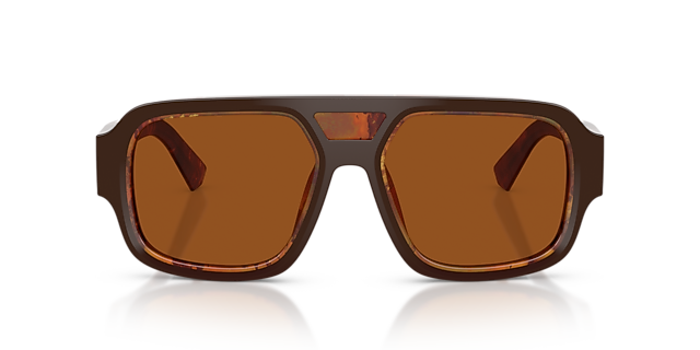 DG4516 Top Brown & Pearl Gold & Brown AcetaatSunglass Frames van B24, Vooraanzicht