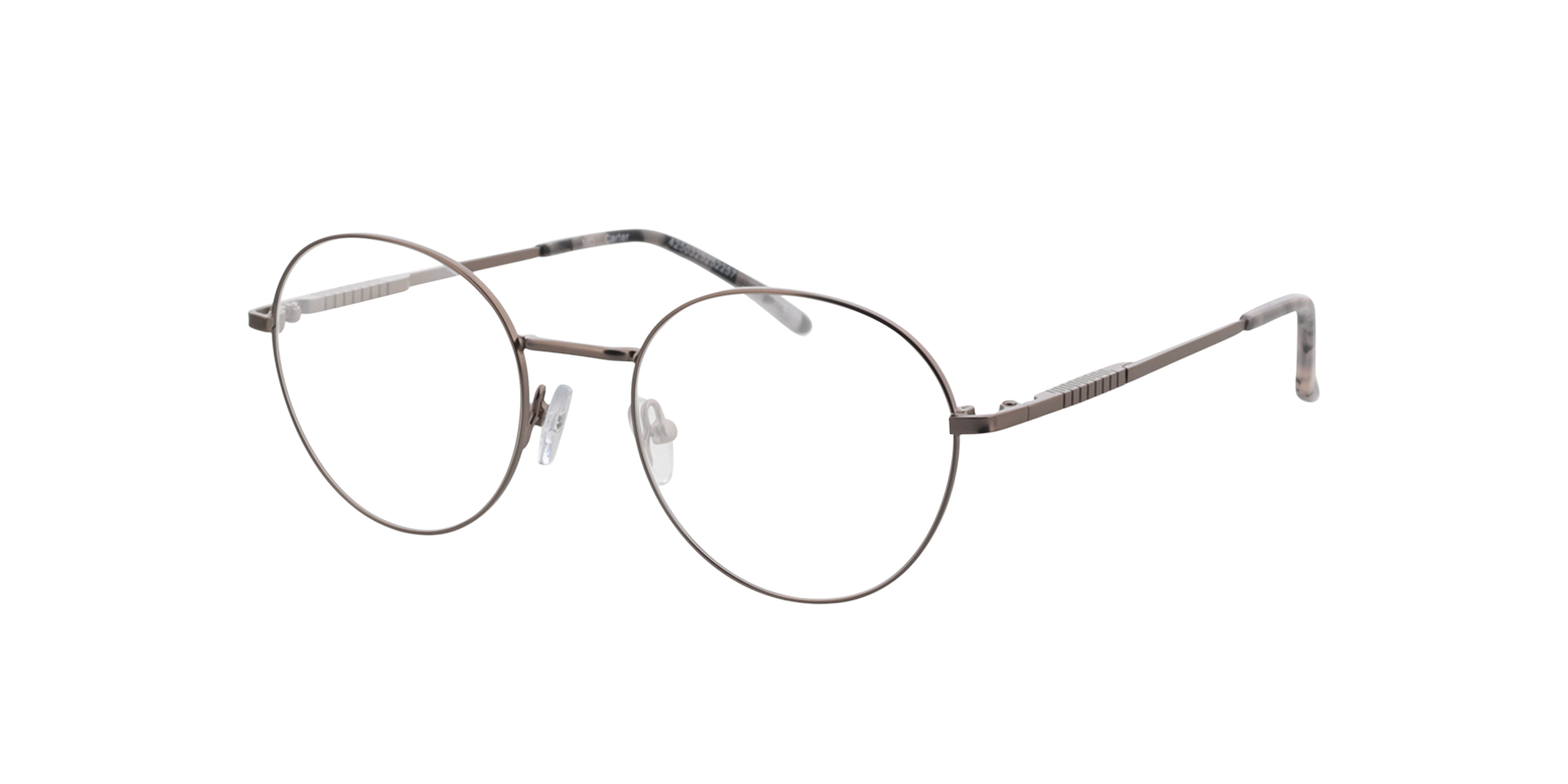 Carter Satijn gunmetal &  grijs Havana MetaalEyeglass Frames van B24, Hoekweergave