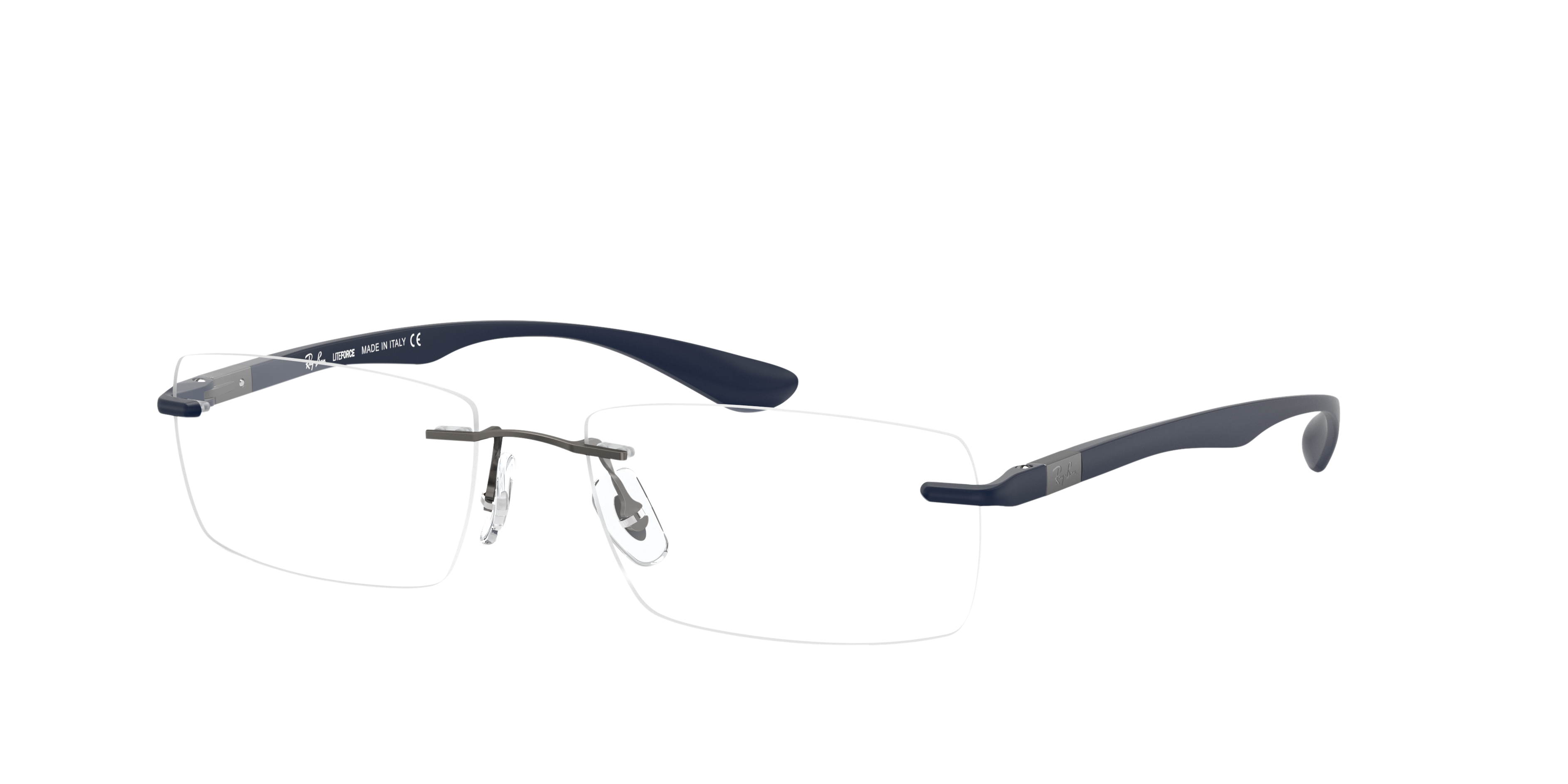 RB8724 Gunmetal TitanEyeglass Frames von B24, Dreiviertelansicht