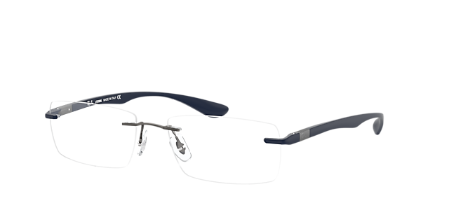 RB8724 Gunmetal TitanEyeglass Frames von B24, Dreiviertelansicht