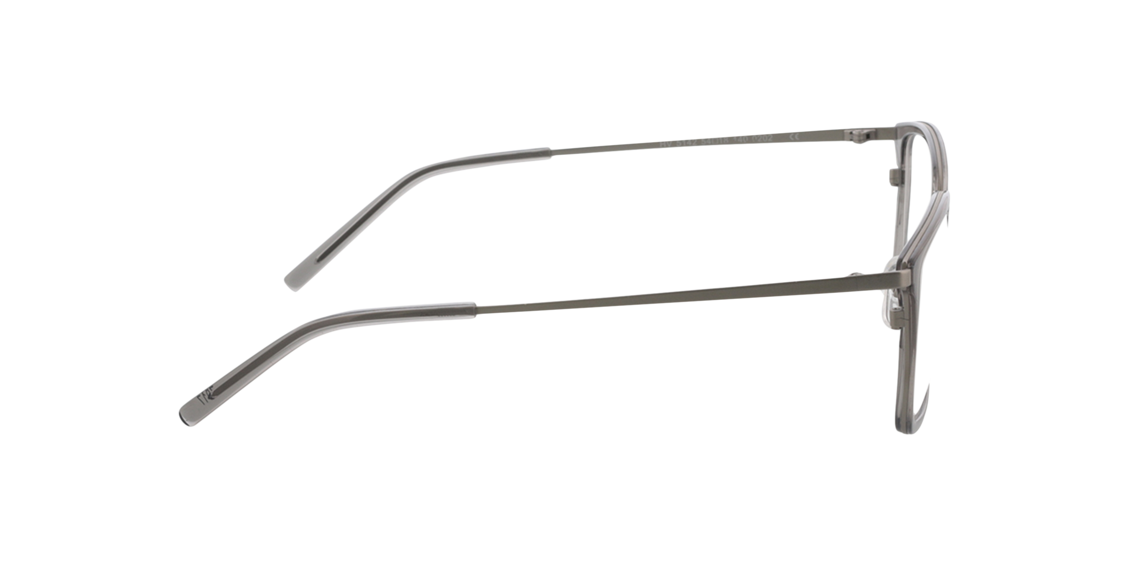 Panama Grau  &  Matt Silber MetallEyeglass Frames von B24, Seitenansicht