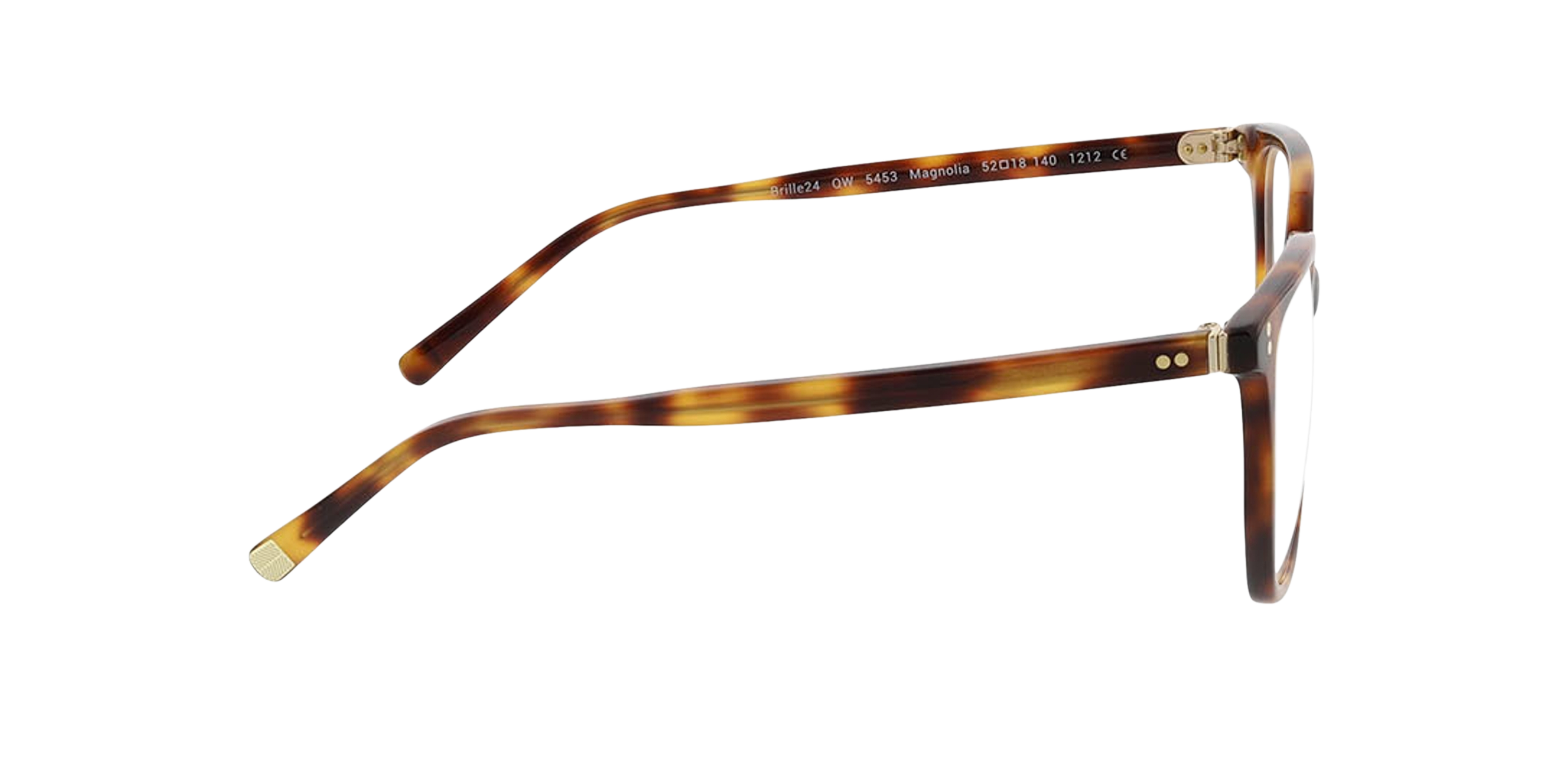 Magnolia Havana AcetaatEyeglass Frames van B24, Zijaanzicht