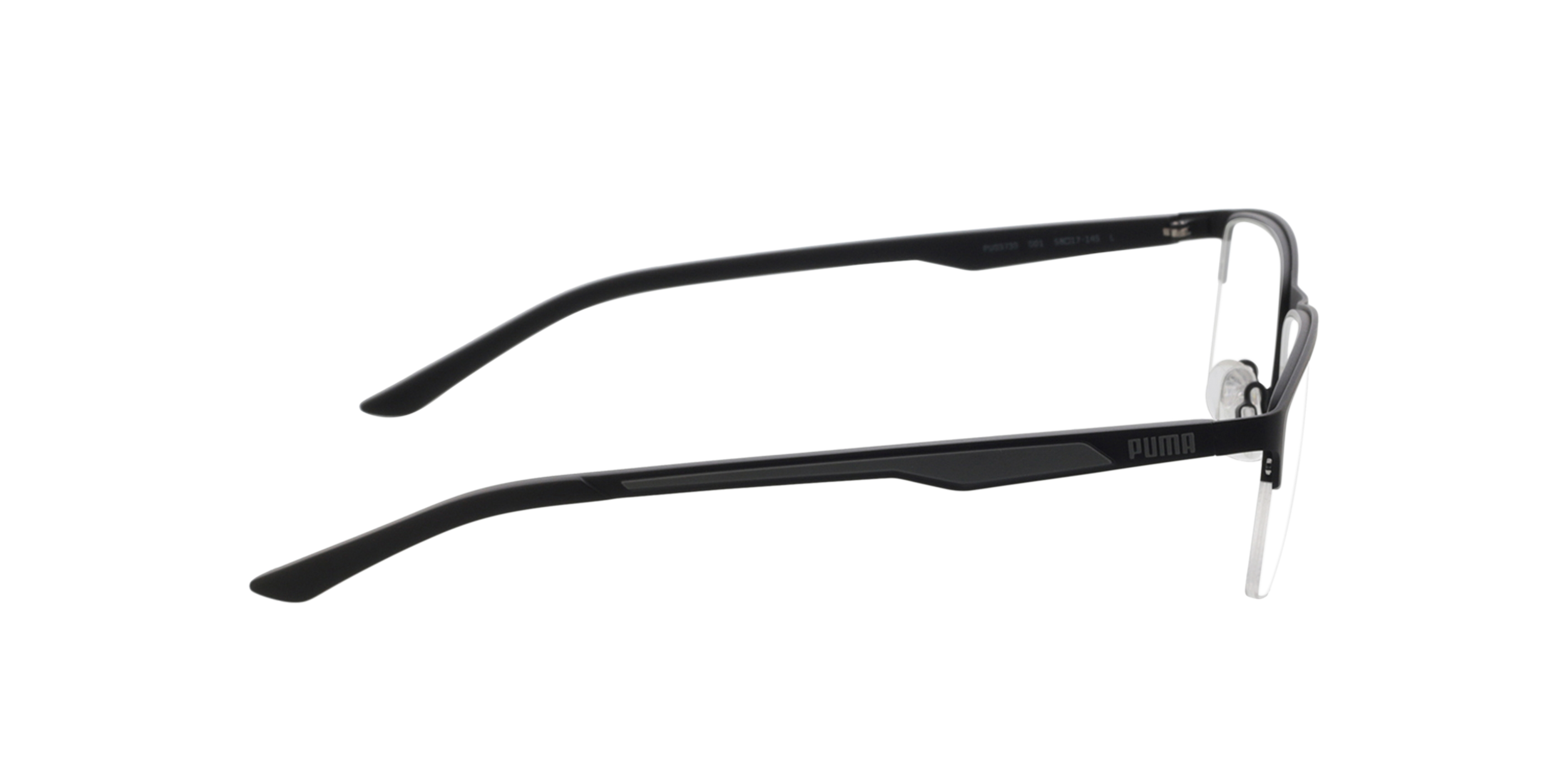 PU0373O Matt Schwarz MetallEyeglass Frames von B24, Seitenansicht