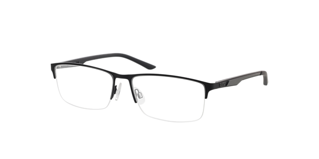 PU0373O Zwartmat MetaalEyeglass Frames van B24, Hoekweergave