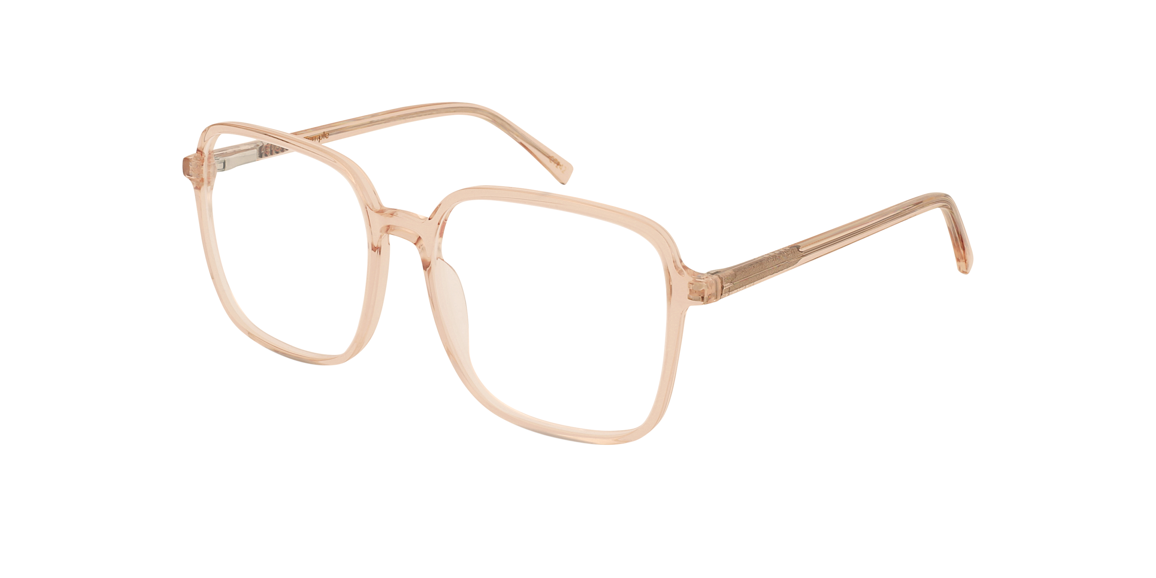 Elan Crystal Peach AcetaatEyeglass Frames van B24, Hoekweergave