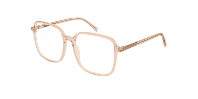 Elan Crystal Peach AcetatEyeglass Frames von B24, Dreiviertelansicht