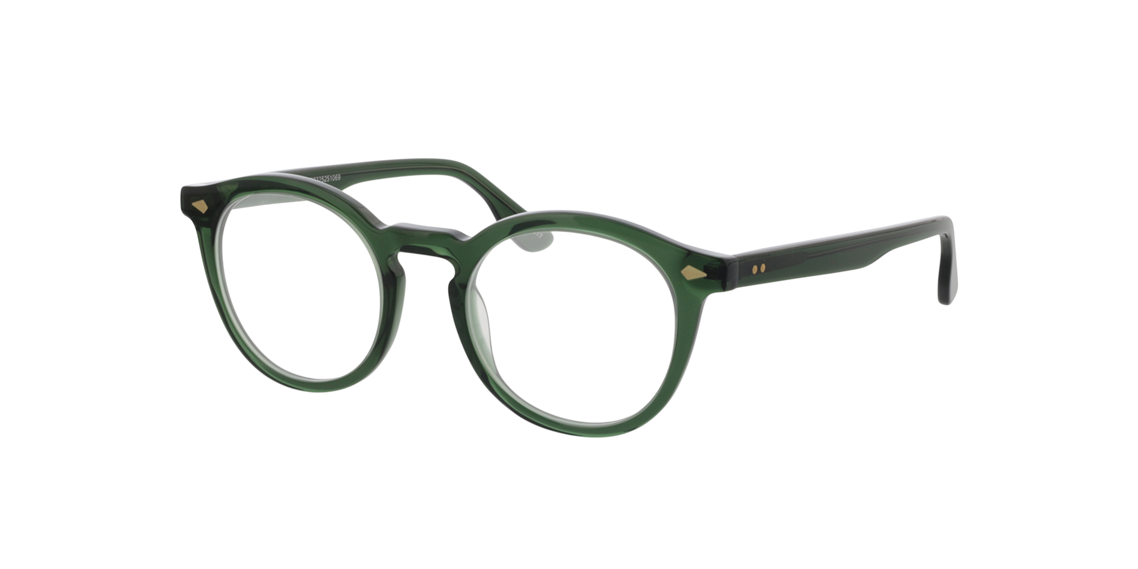 Brooke Crystal Olive Green AcetatEyeglass Frames von B24, Dreiviertelansicht