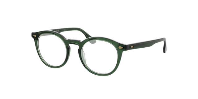 Brooke Crystal Olive Green AcetatEyeglass Frames von B24, Dreiviertelansicht