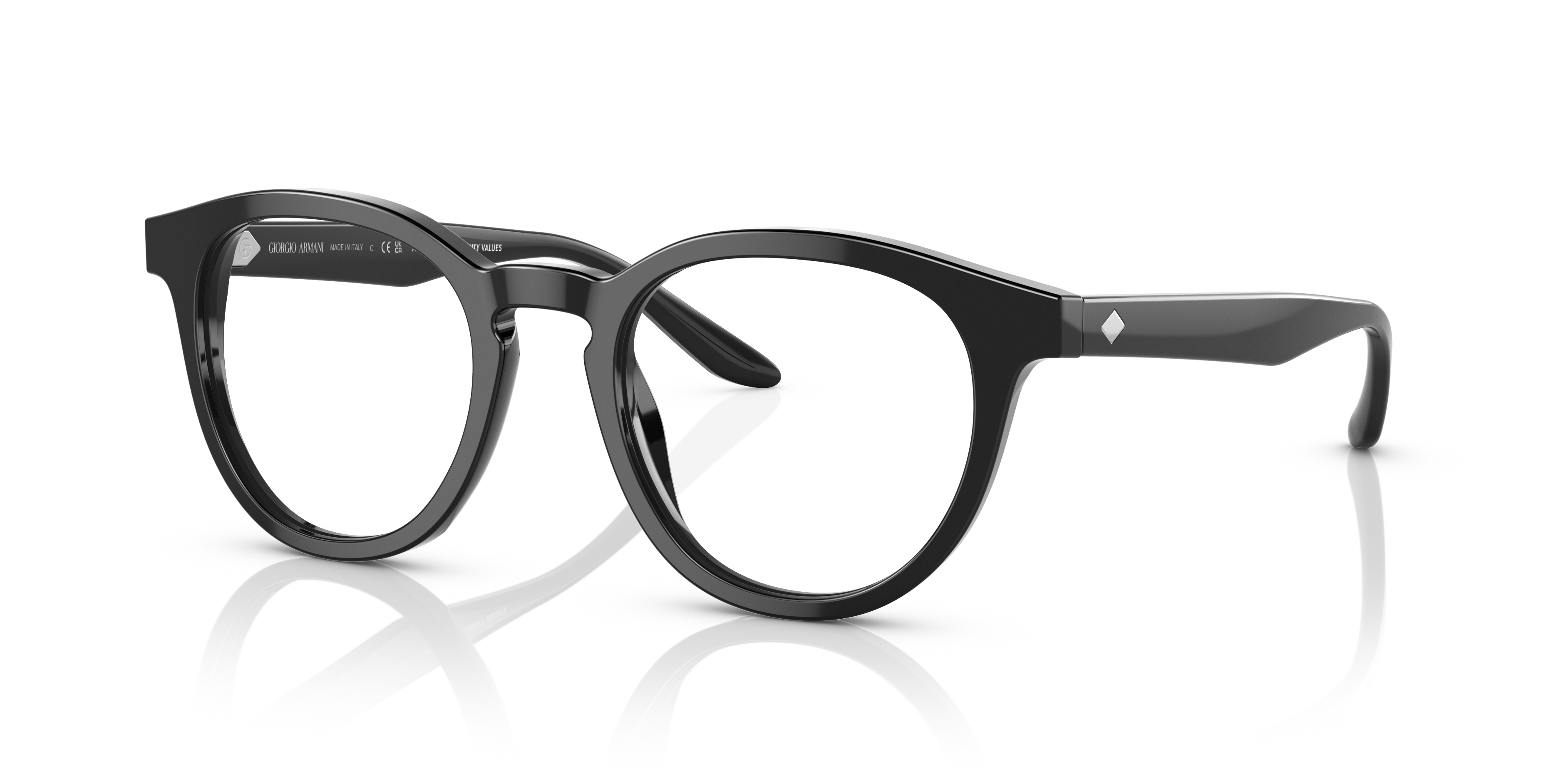 AR7227 Schwarz AcetatEyeglass Frames von B24, Dreiviertelansicht