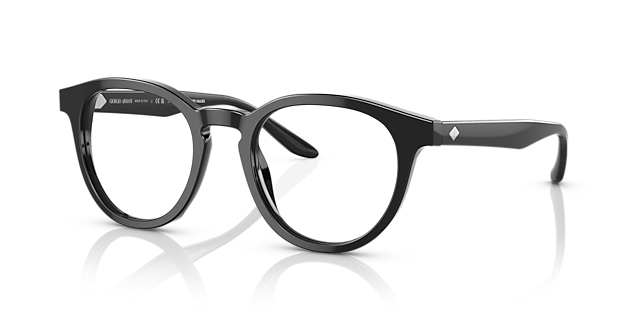 AR7227 Zwart AcetaatEyeglass Frames van B24, Hoekweergave