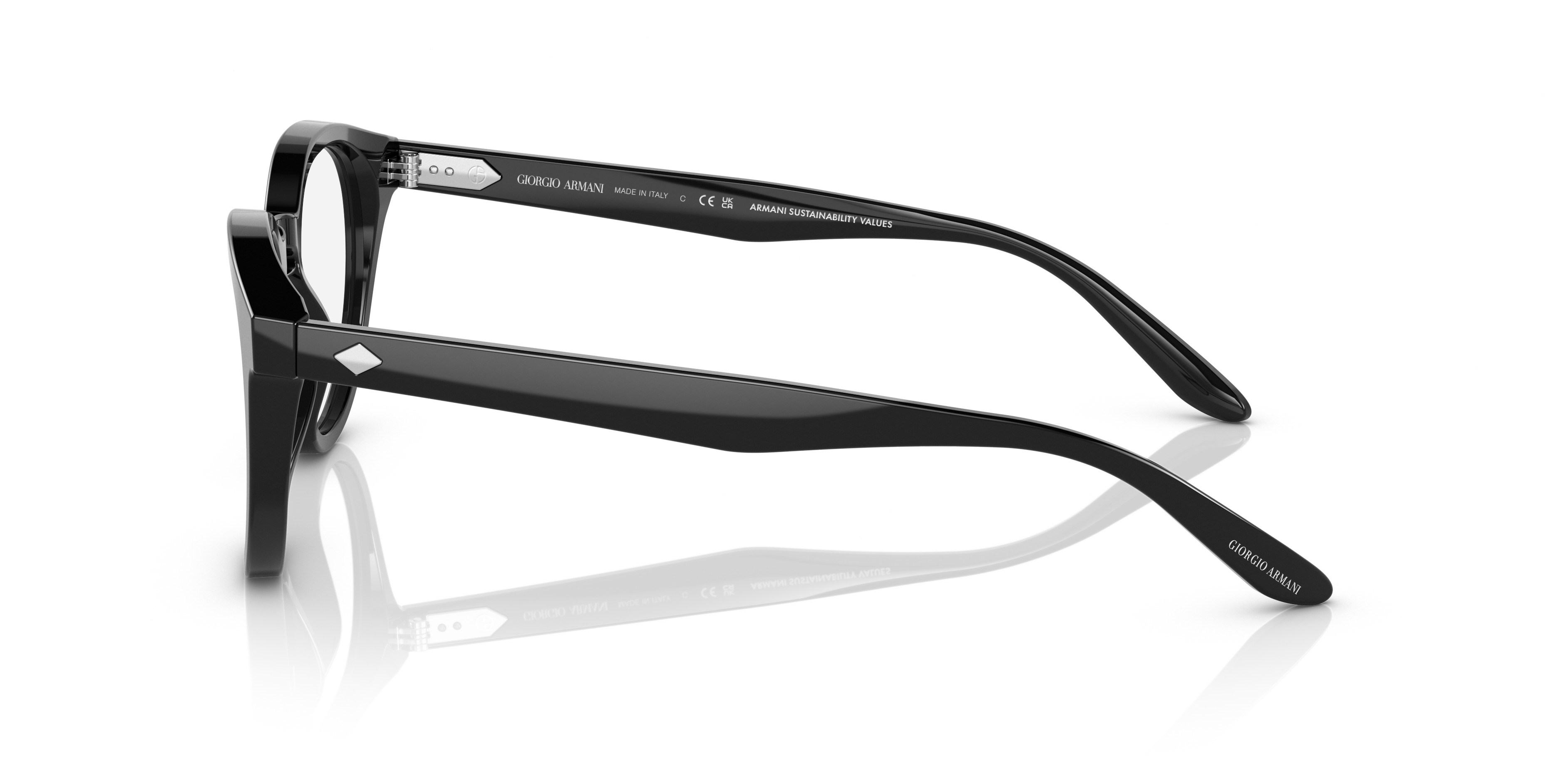 AR7227 Schwarz AcetatEyeglass Frames von B24, Seitenansicht