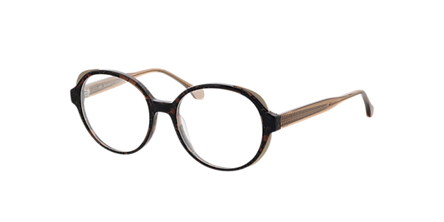 Monaco Fantasy bruin AcetaatEyeglass Frames van B24, Hoekweergave